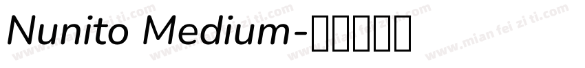 Nunito Medium字体转换